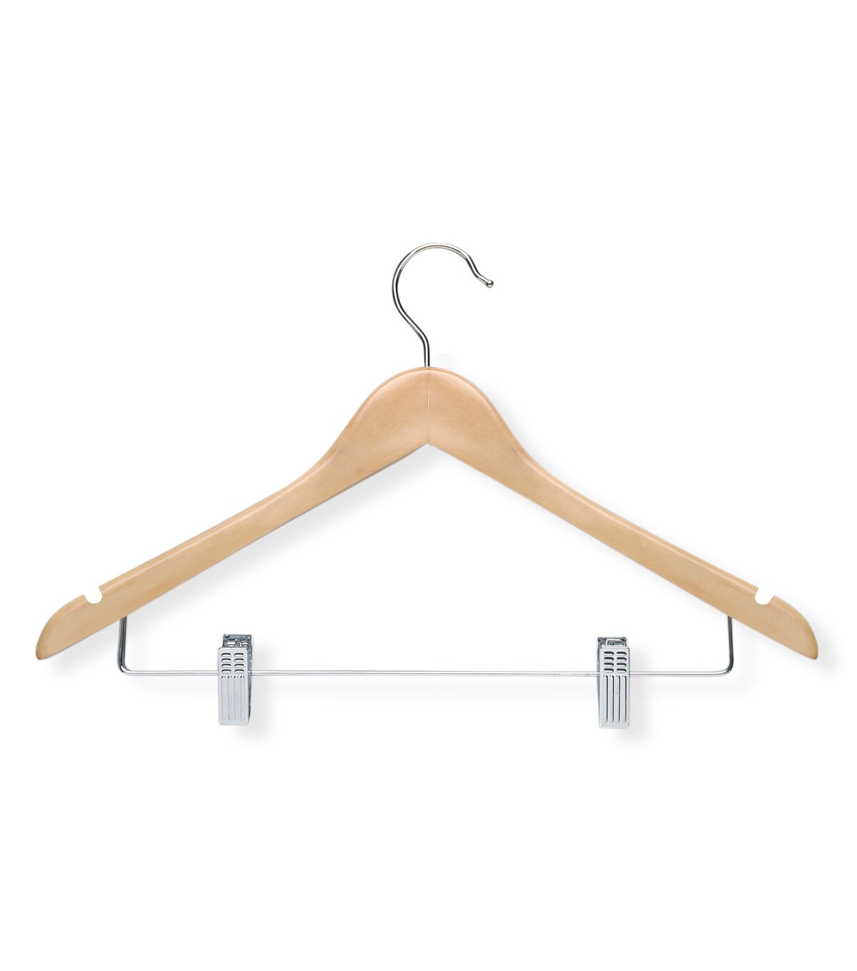 Honey Can Do 17.5 x 10 Maple Wood Clip Suit Hangers 12pk
