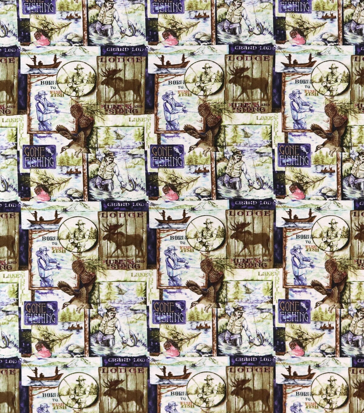 Lodge Patches Super Snuggle Flannel Fabric