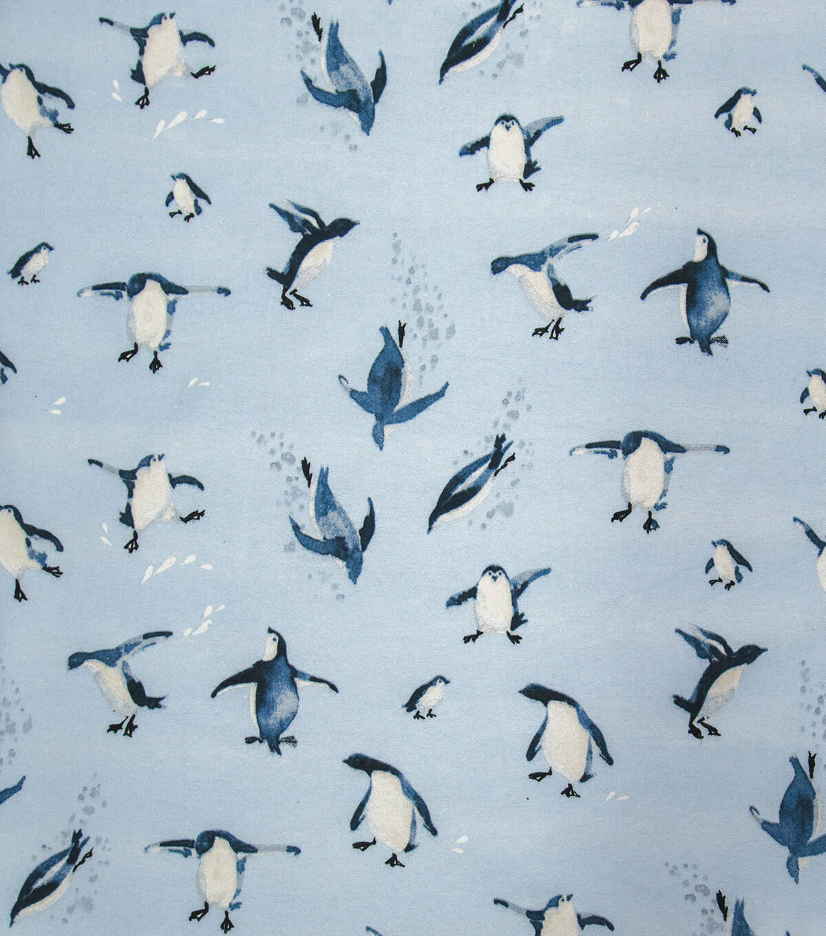 Super Snuggle Realistic Penguins Flannel Fabric