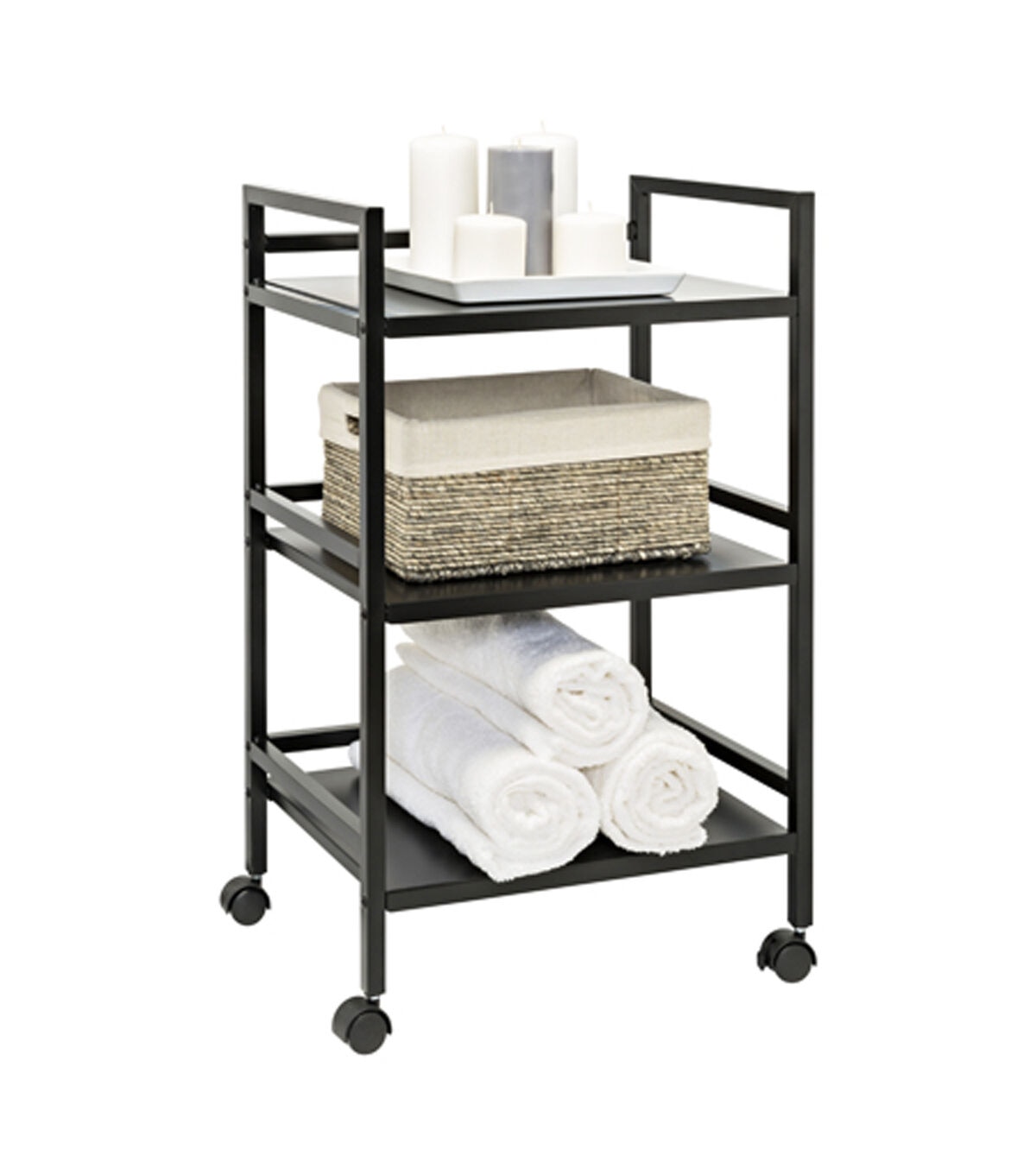 Honey Can Do 31 Black Metal Multi Purpose Rolling Cart 30lbs