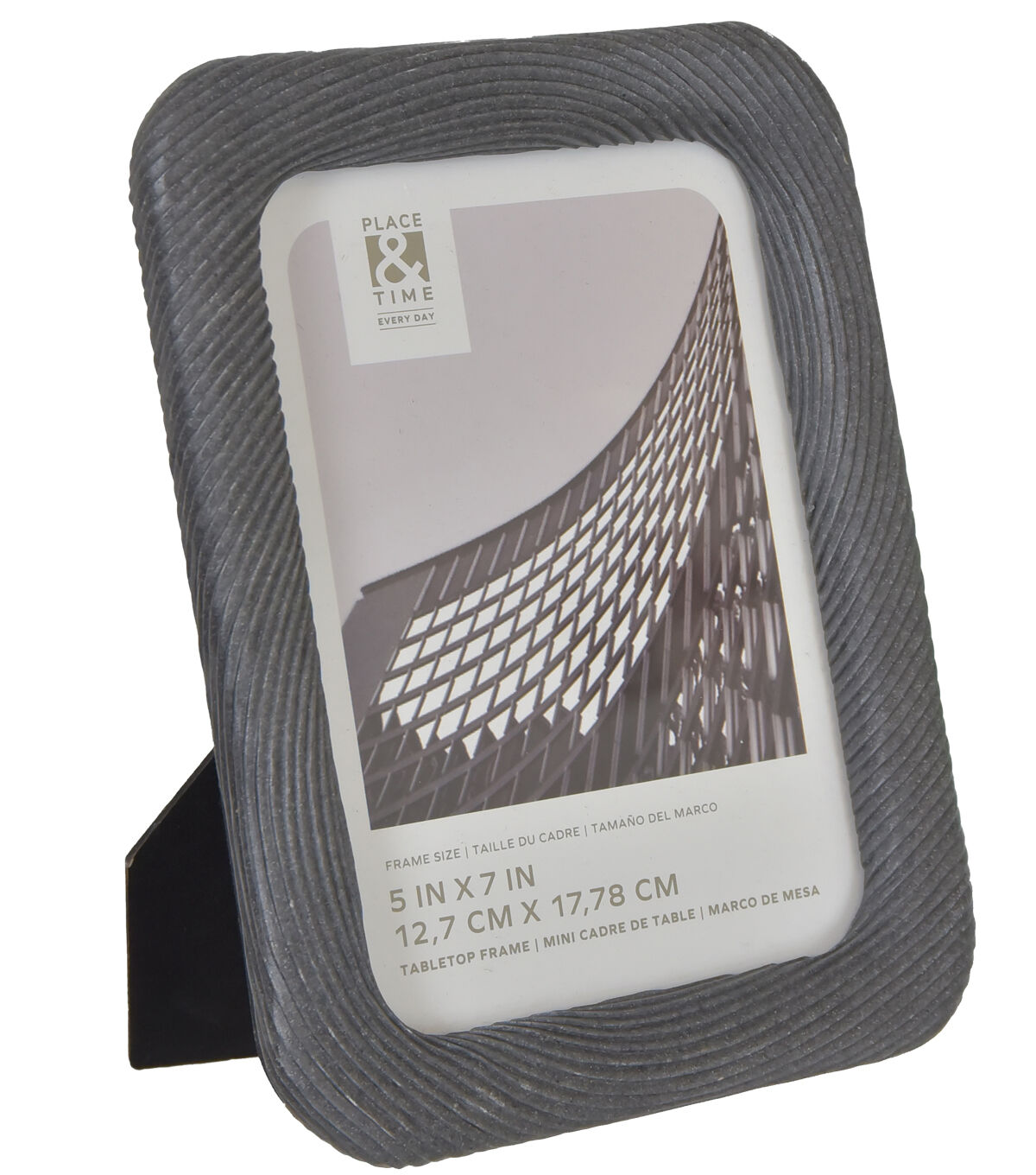 5 x 7 Black Rounded Sandstone Tabletop Picture Frame by Place & Time