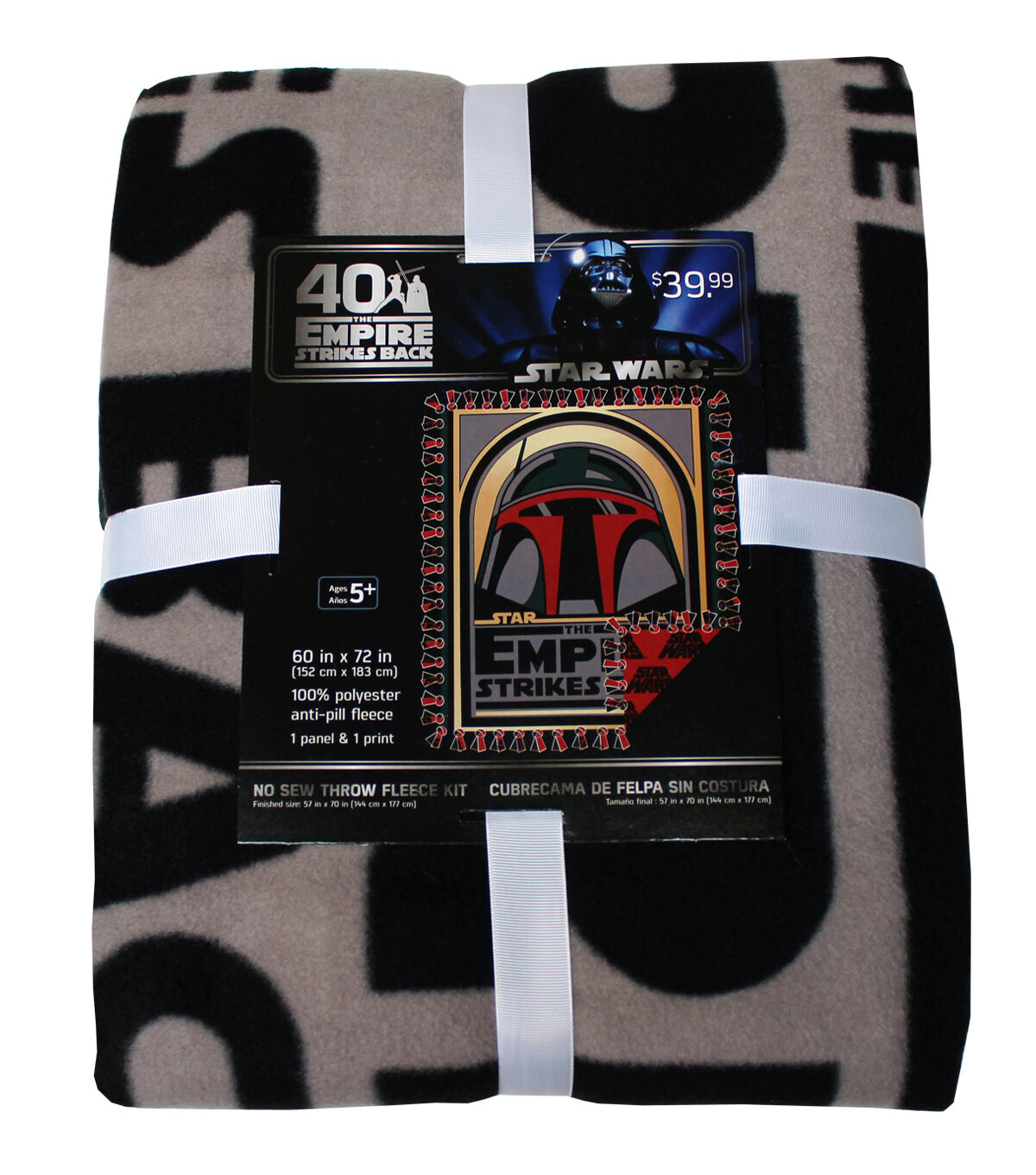 Star Wars Boba Fett No Sew Fleece Throw 72