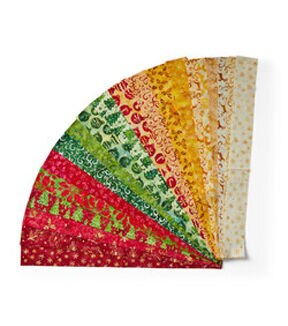 2.5 x 42 Winter Wishes Batik Christmas Cotton Fabric Roll 40ct