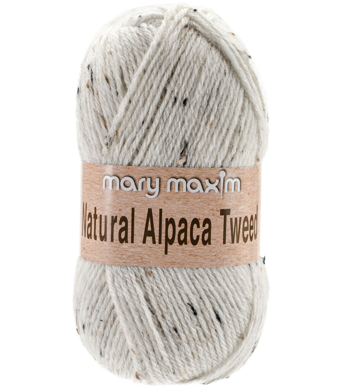 Mary Maxim Natural Alpaca Tweed 262yds Worsted Acrylic Yarn