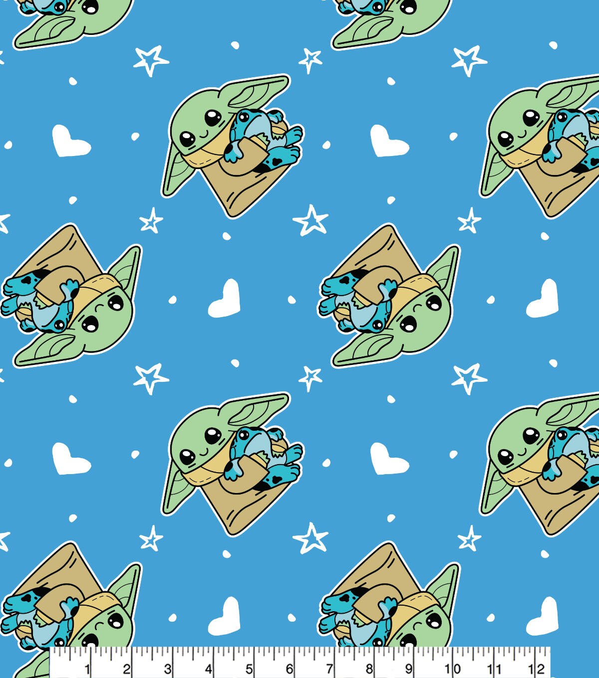 Mandalorian Child Frog Clud Fleece Fabric