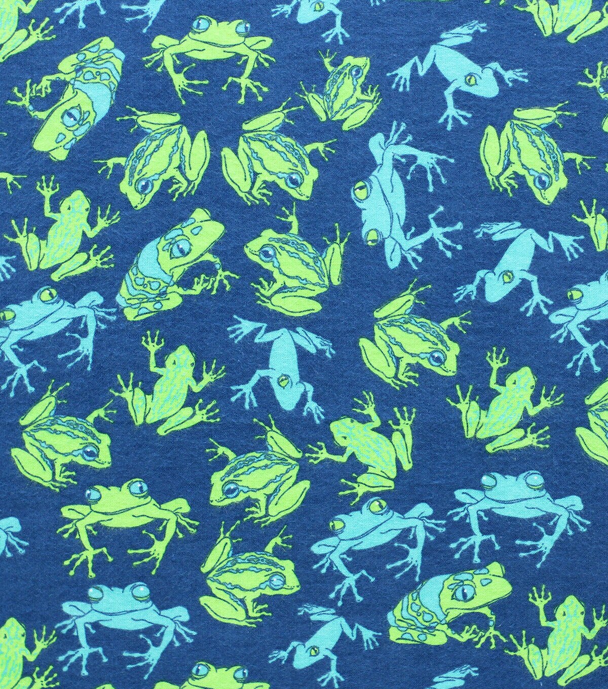 Teal Tree Frogs Super Snuggle Flannel Fabric