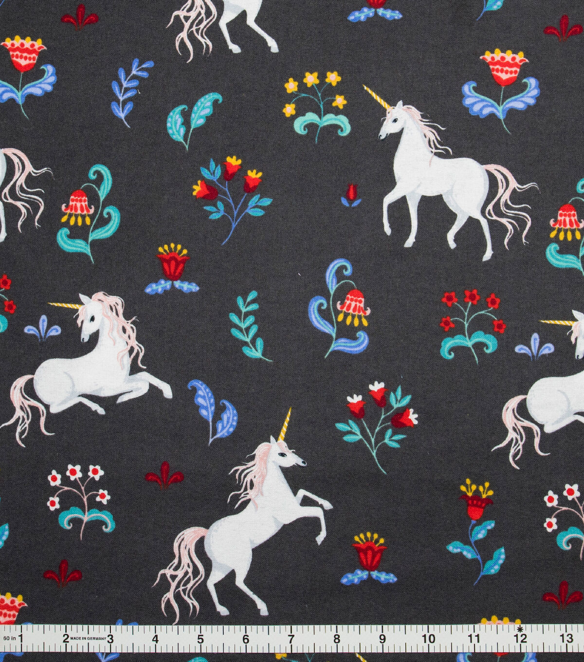 Folk Unicorn Super Snuggle Flannel Fabric
