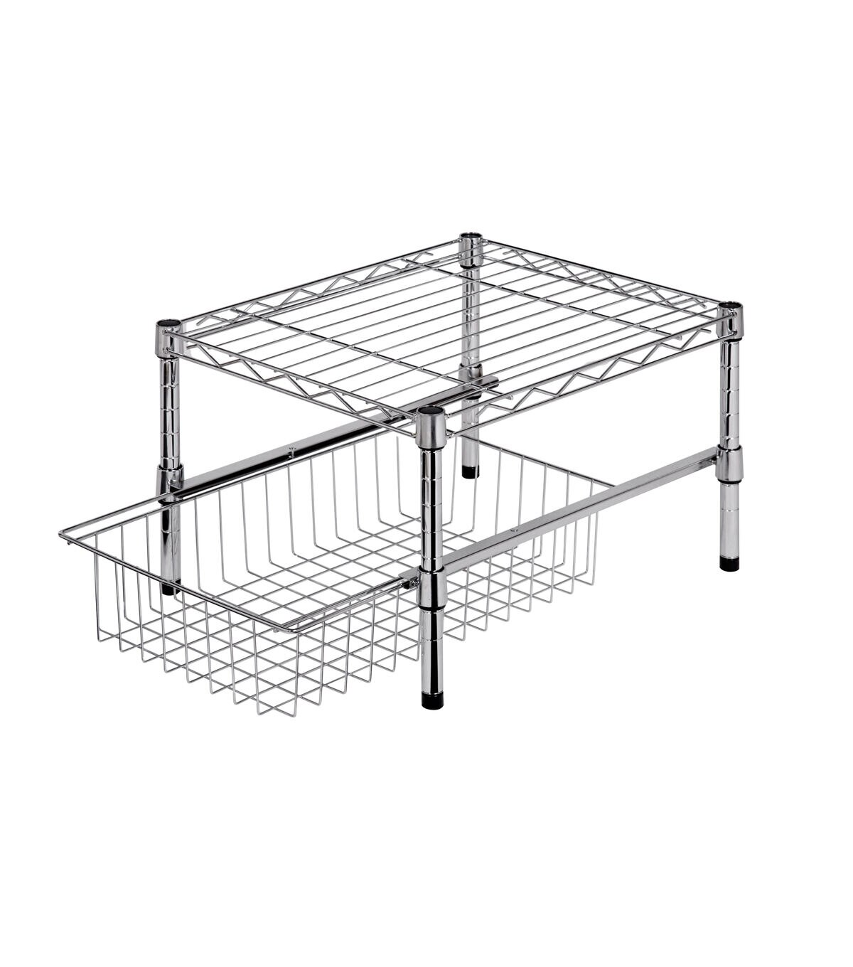 Honey Can Do 18 Chrome Stacking Cabinet Organizer Drawer