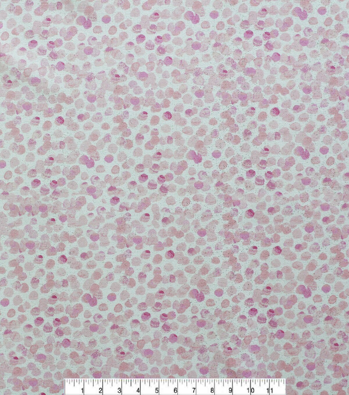 Pink Dots Quilt Glitter Cotton Fabric by Keepsake Calico