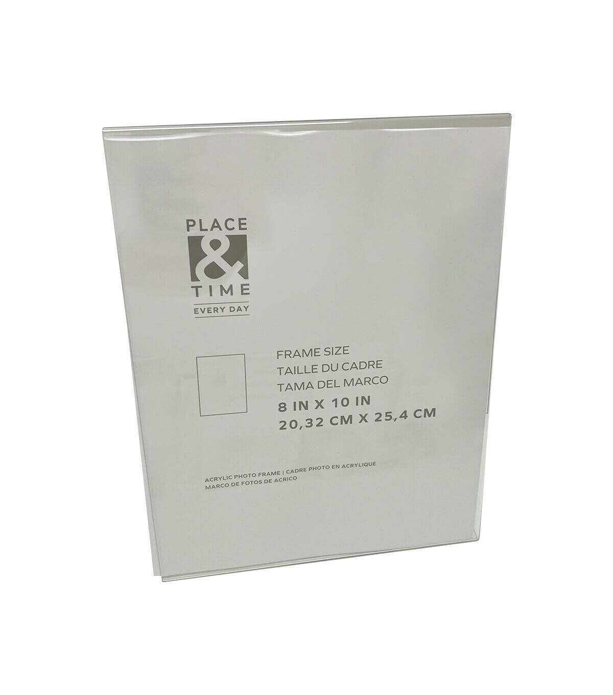 8 x 10 Clear Acrylic L Base Tabletop Picture Frame by Place & Time