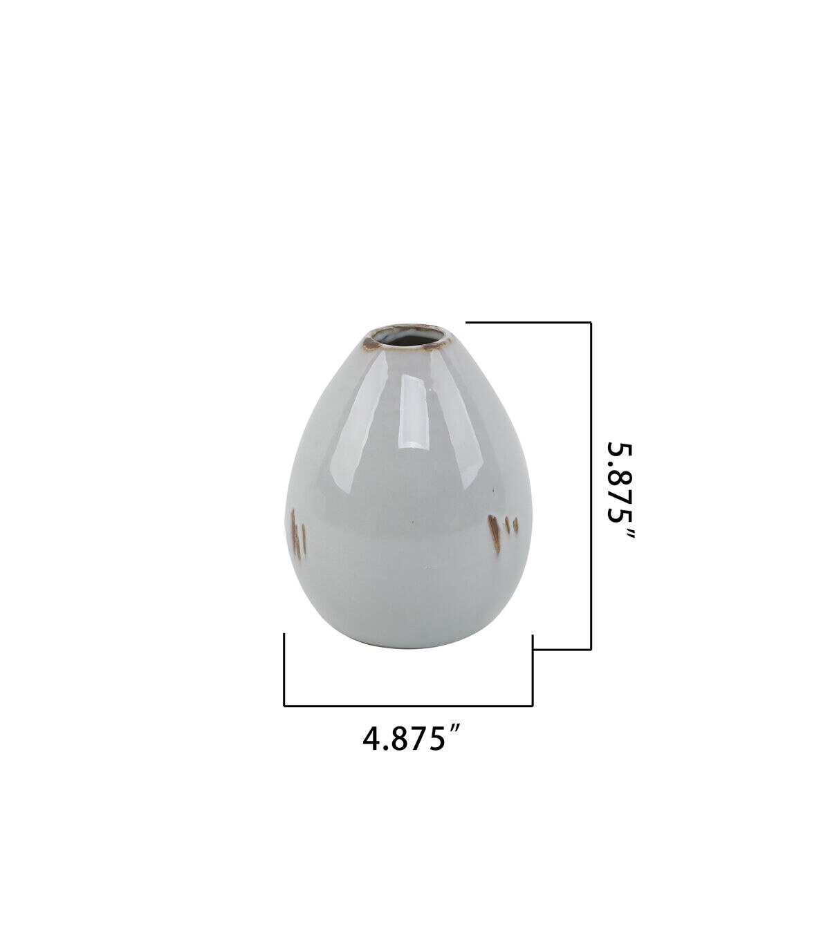 Flora Bunda 6 Gray Ceramic Bud Vase