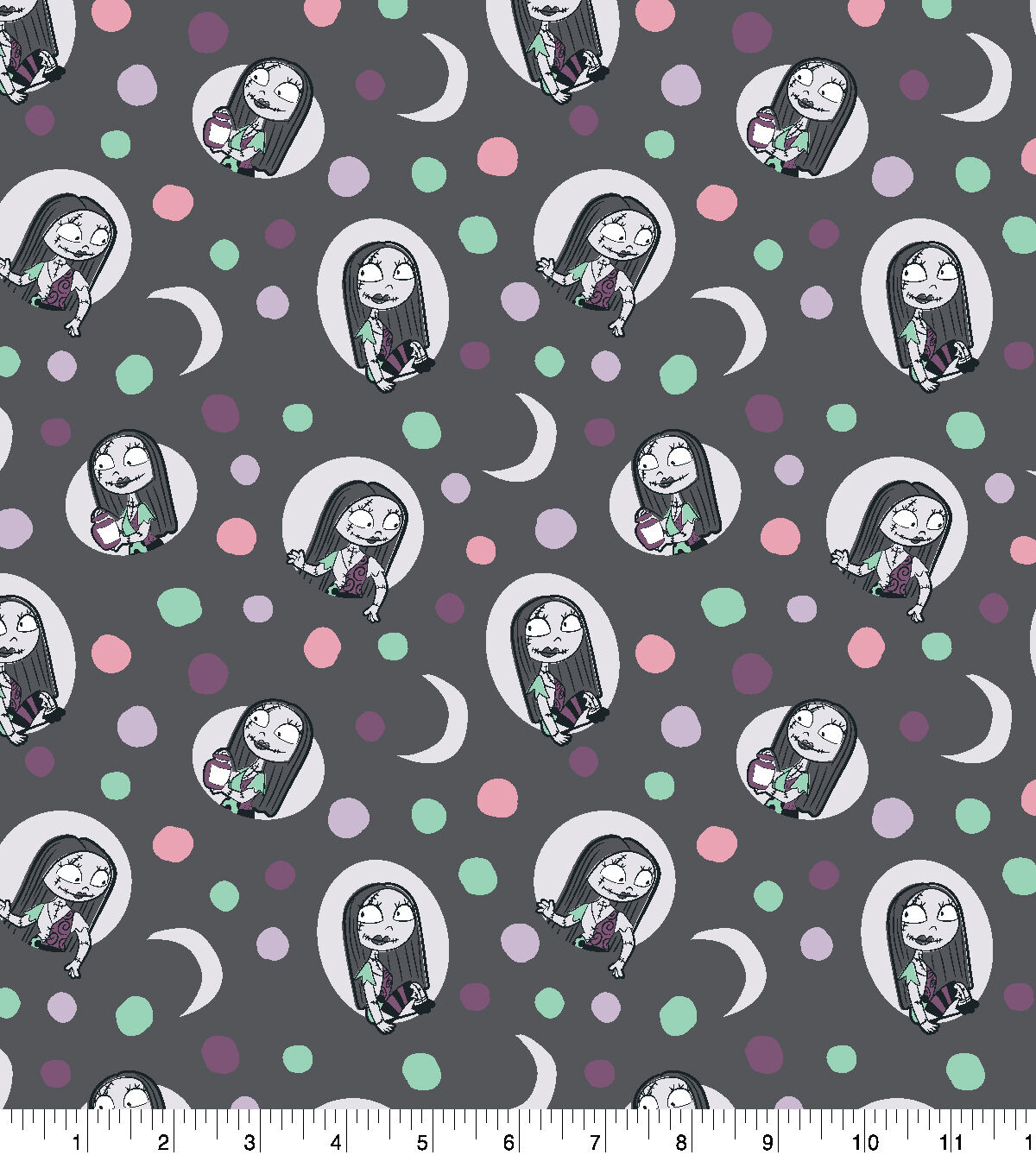 Sally Badges & Dots Nightmare Before Christmas Baby Cotton Fabric