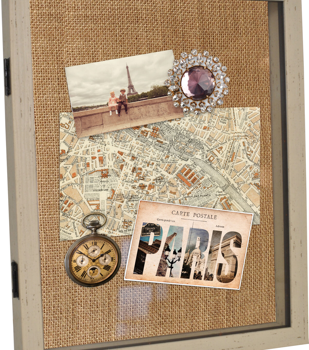 Enchante 11x14 Distressed Cream Molding Shadowbox Frame