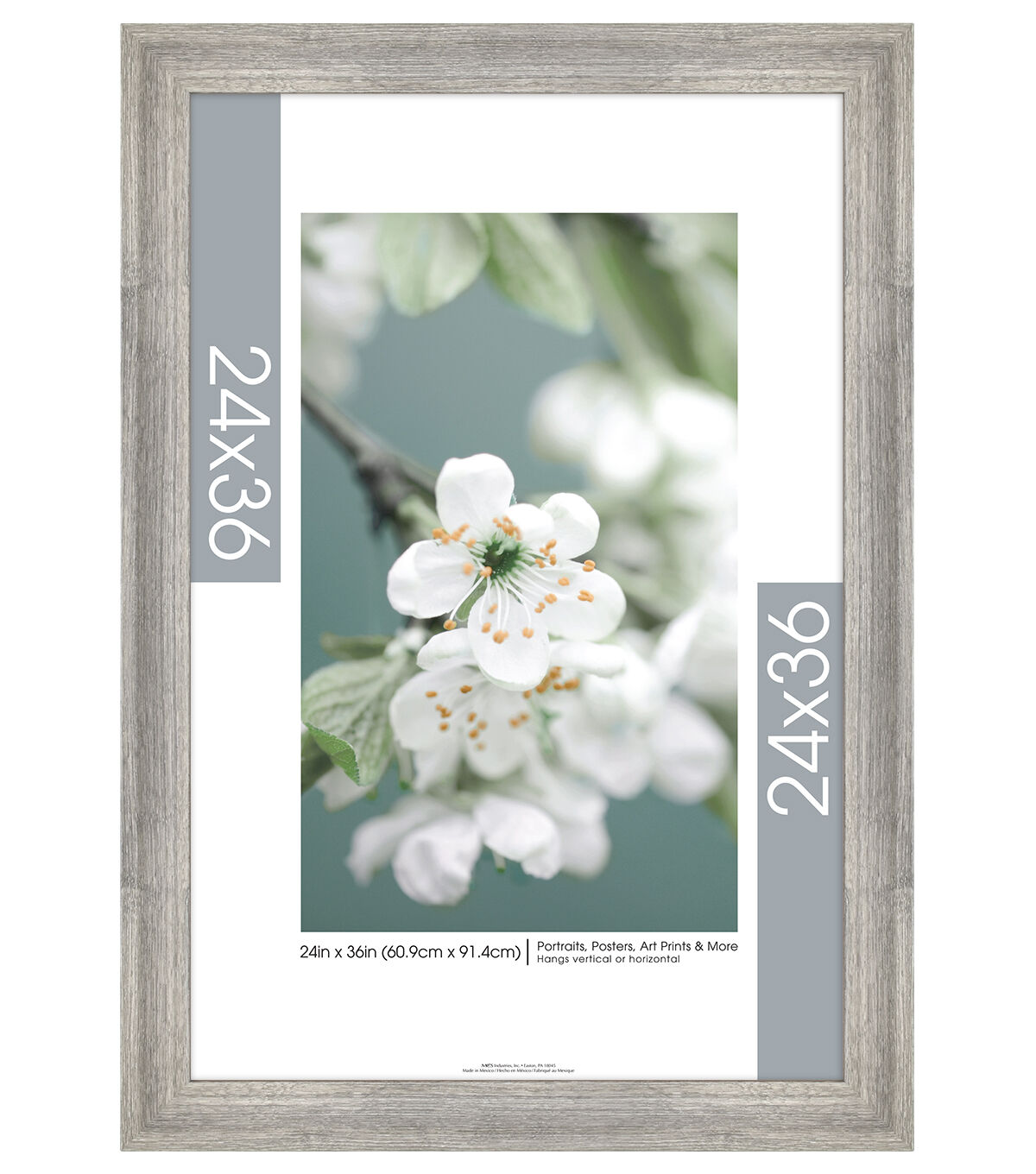 24x36 Poster Frame Rustic Gray