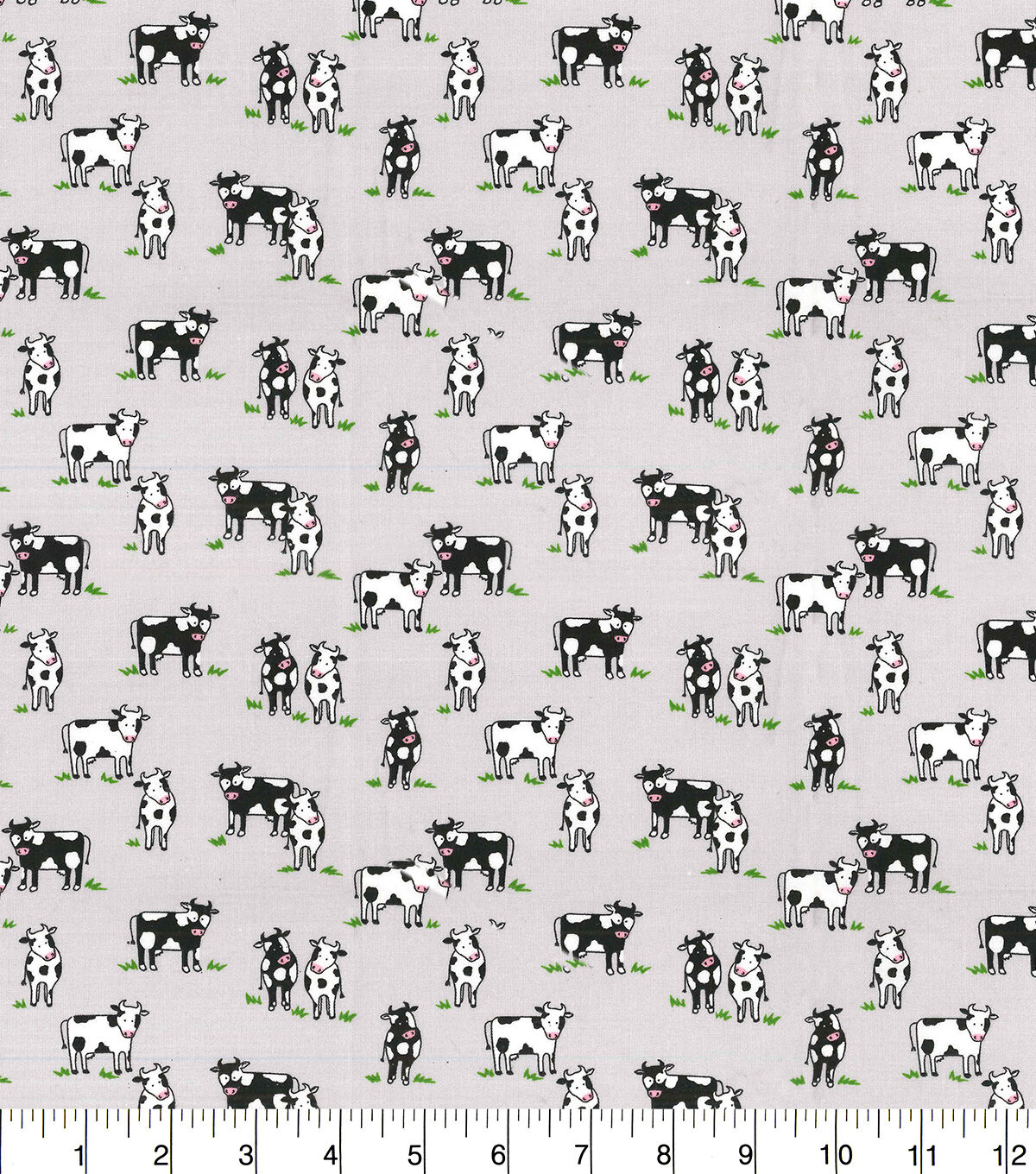 Fabric Traditions Novelty Cotton Fabric Gray Country Cows