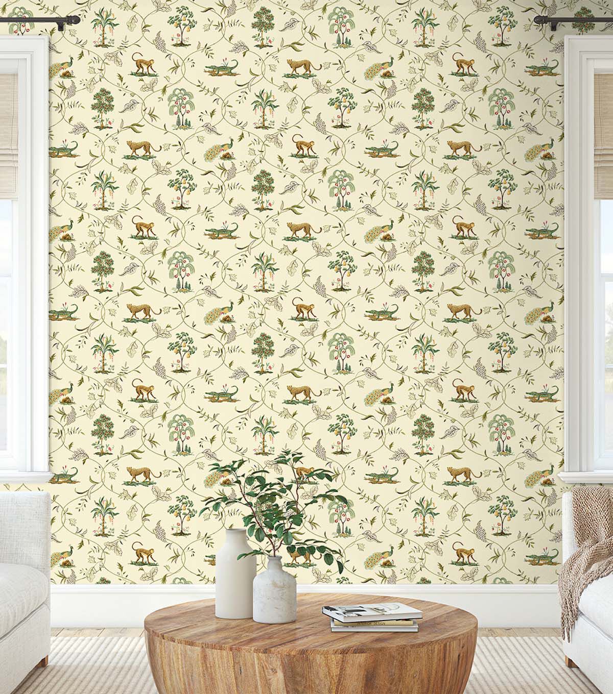 Surface Style 20.5' x 18' Willow Villandry Peel & Stick Wallpaper