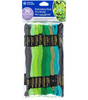 Coats & Clarks 36ct Greens & Blues Cotton Embroidery Floss