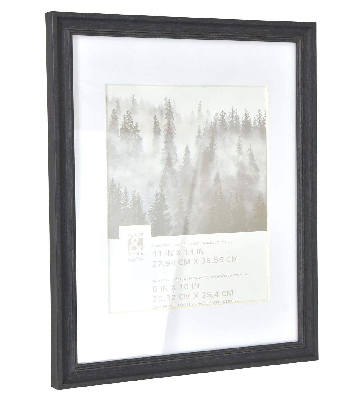 11 x 14 Matted to 8 x 10 Black Wall Frame by Place & Time