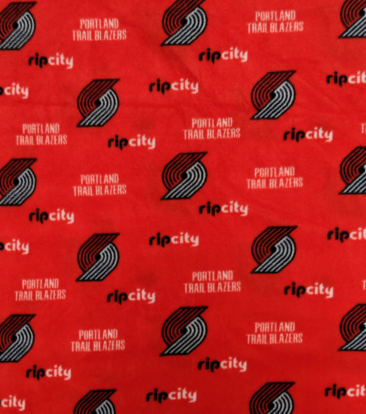 Portland Trailblazers Fleece Fabric Allover