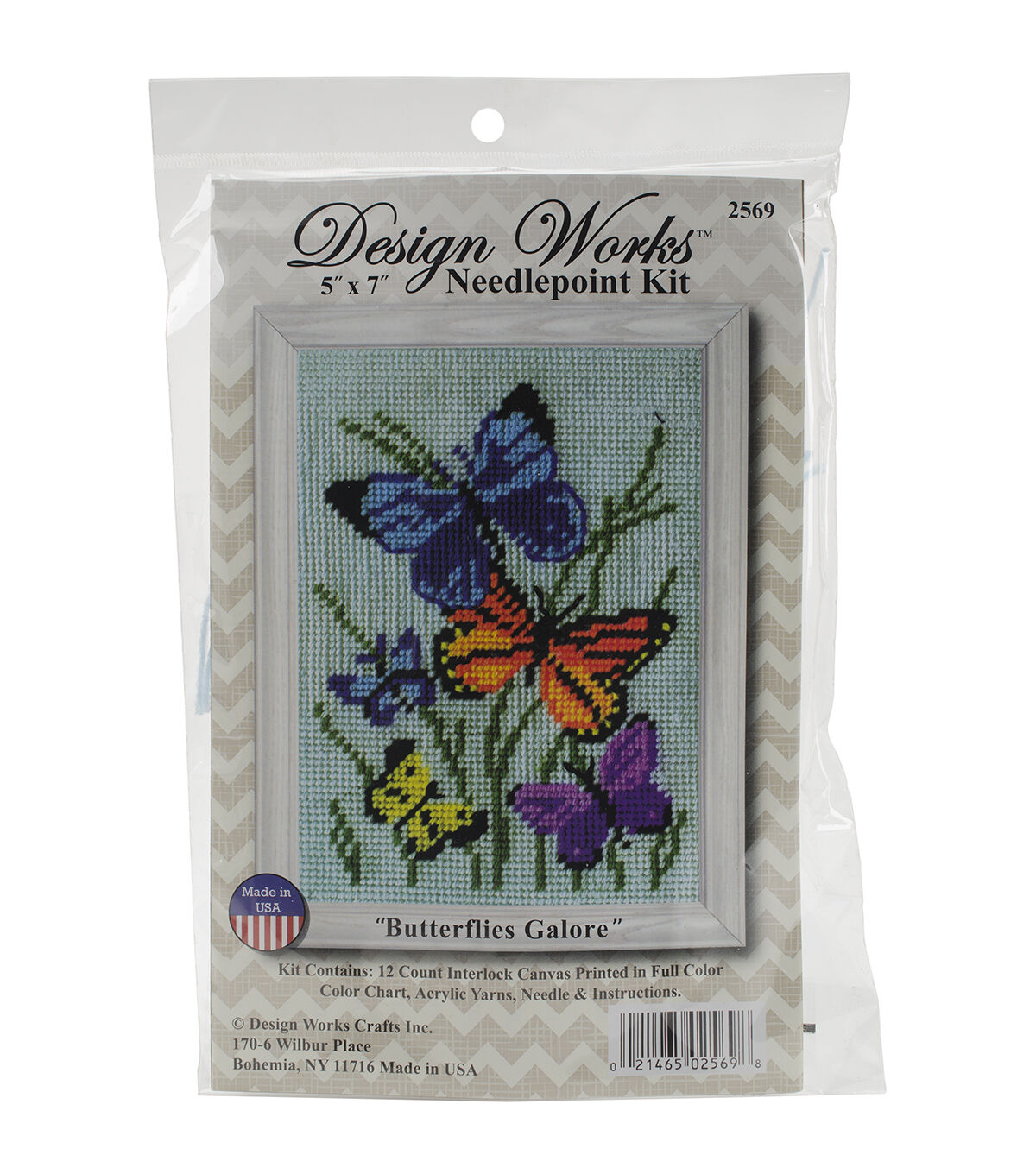 Design Works 7 x 5 Butterflies Galore Needlepoint Kit