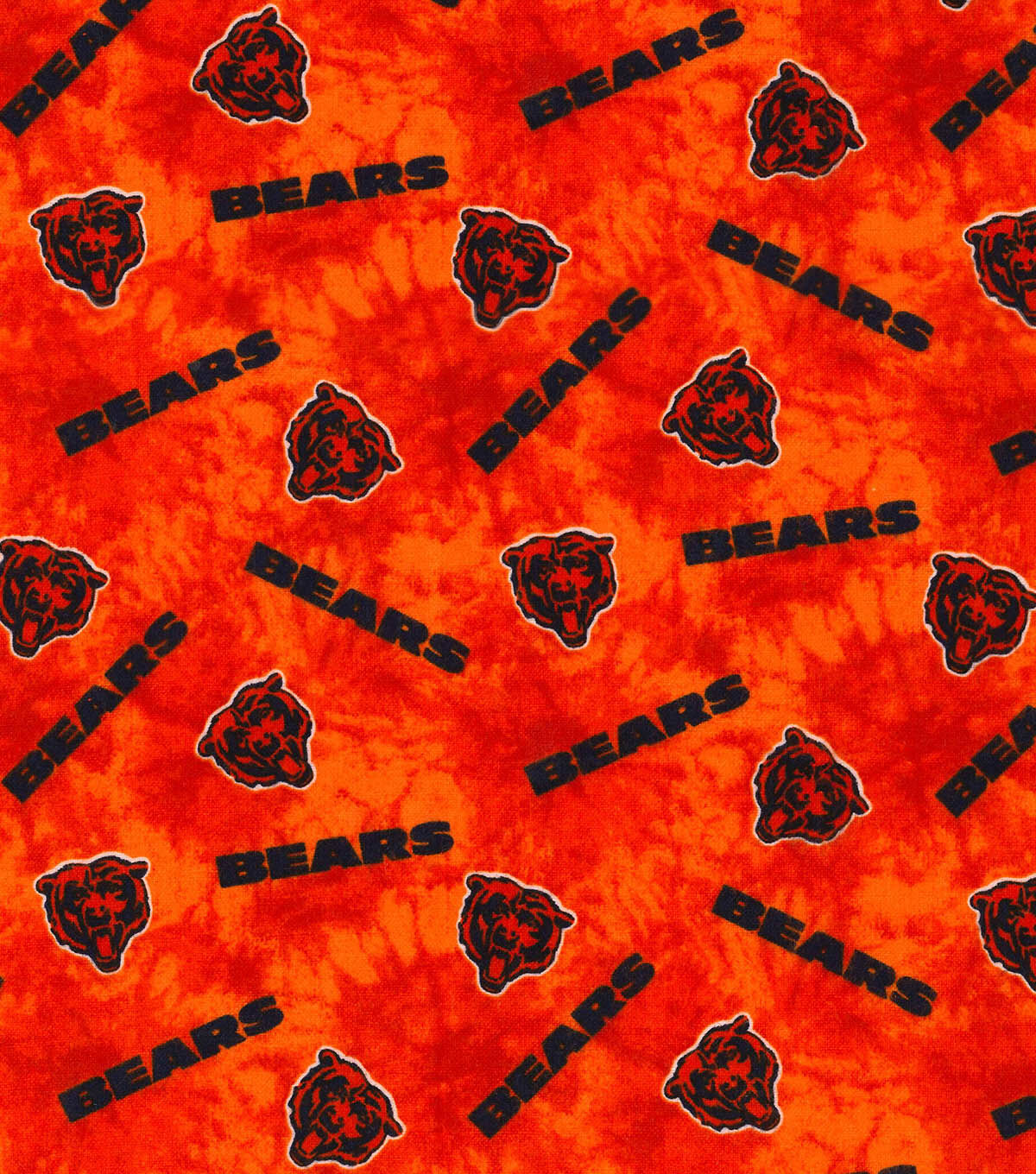 Fabric Traditions Chicago Bears Flannel Fabric 42 Tie Dye