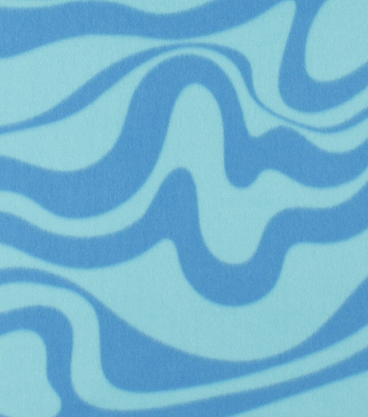 Blue Abstract Wave Blizzard Fleece Fabric