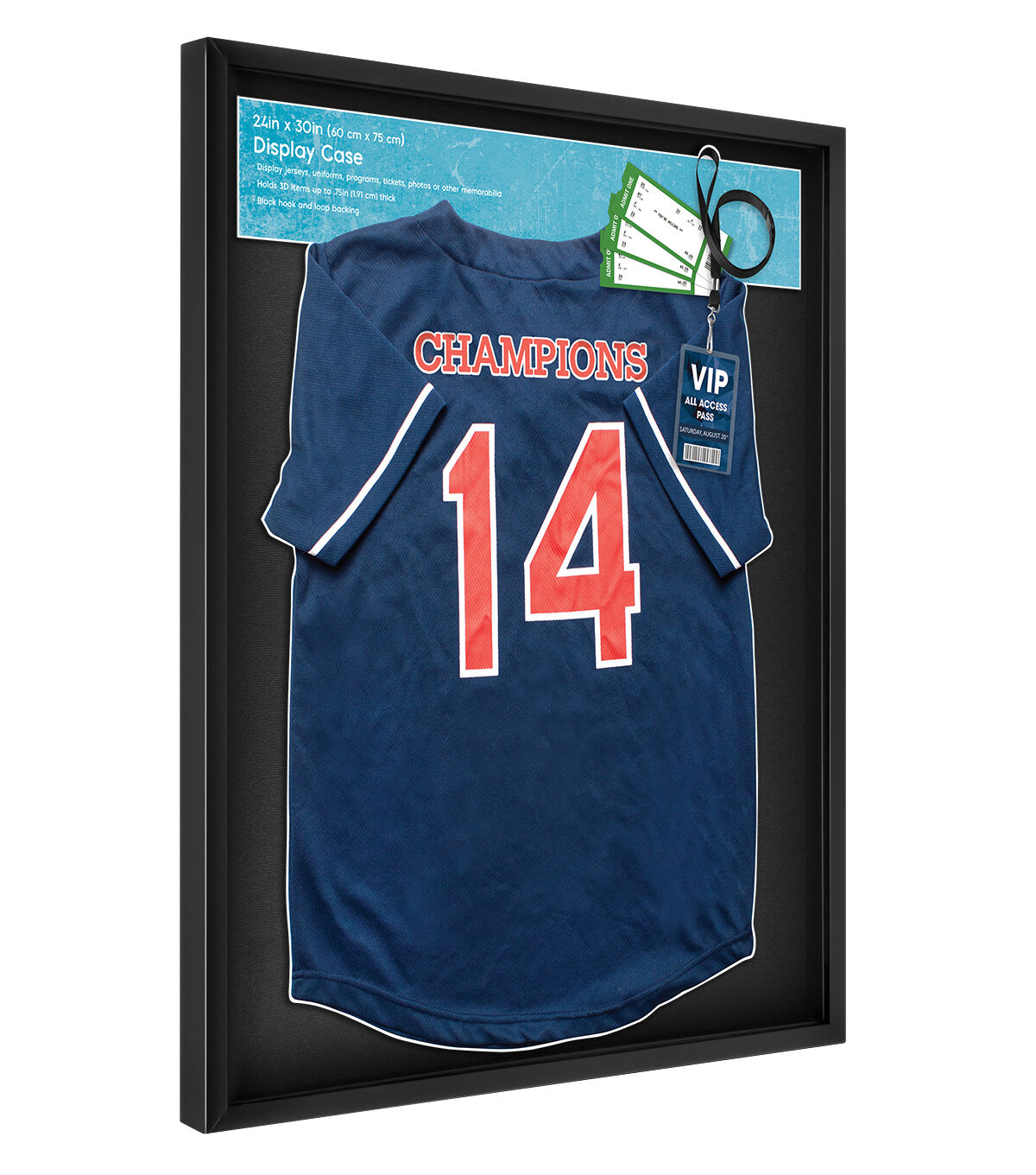 Collector's Museum 24 x 30 Black Jersey Display Case