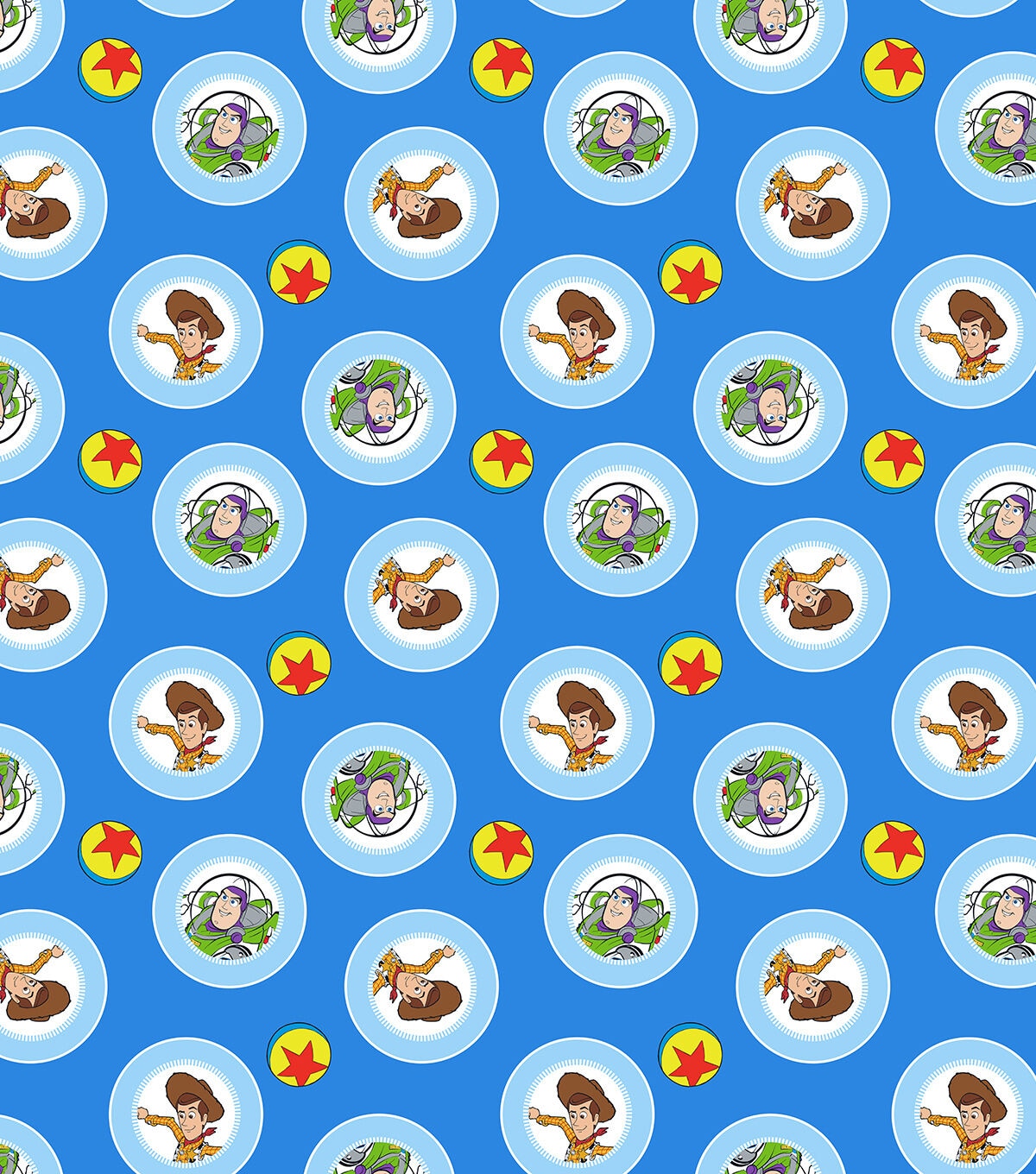 Toy Story Buzz Woody Badge Disney Fleece Fabric