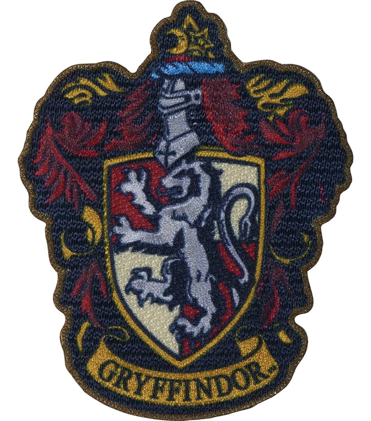 Warner Brothers 3.5 x 4 Harry Potter Gryffindor Crest Iron On Patch