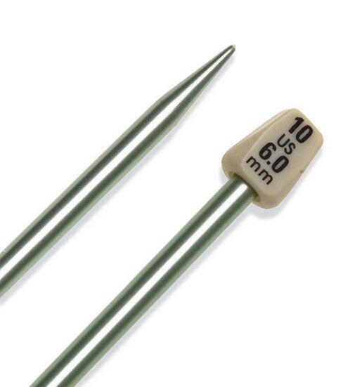 Susan Bates 14 Single Point Size 10 Silvalume Knitting Needle Set