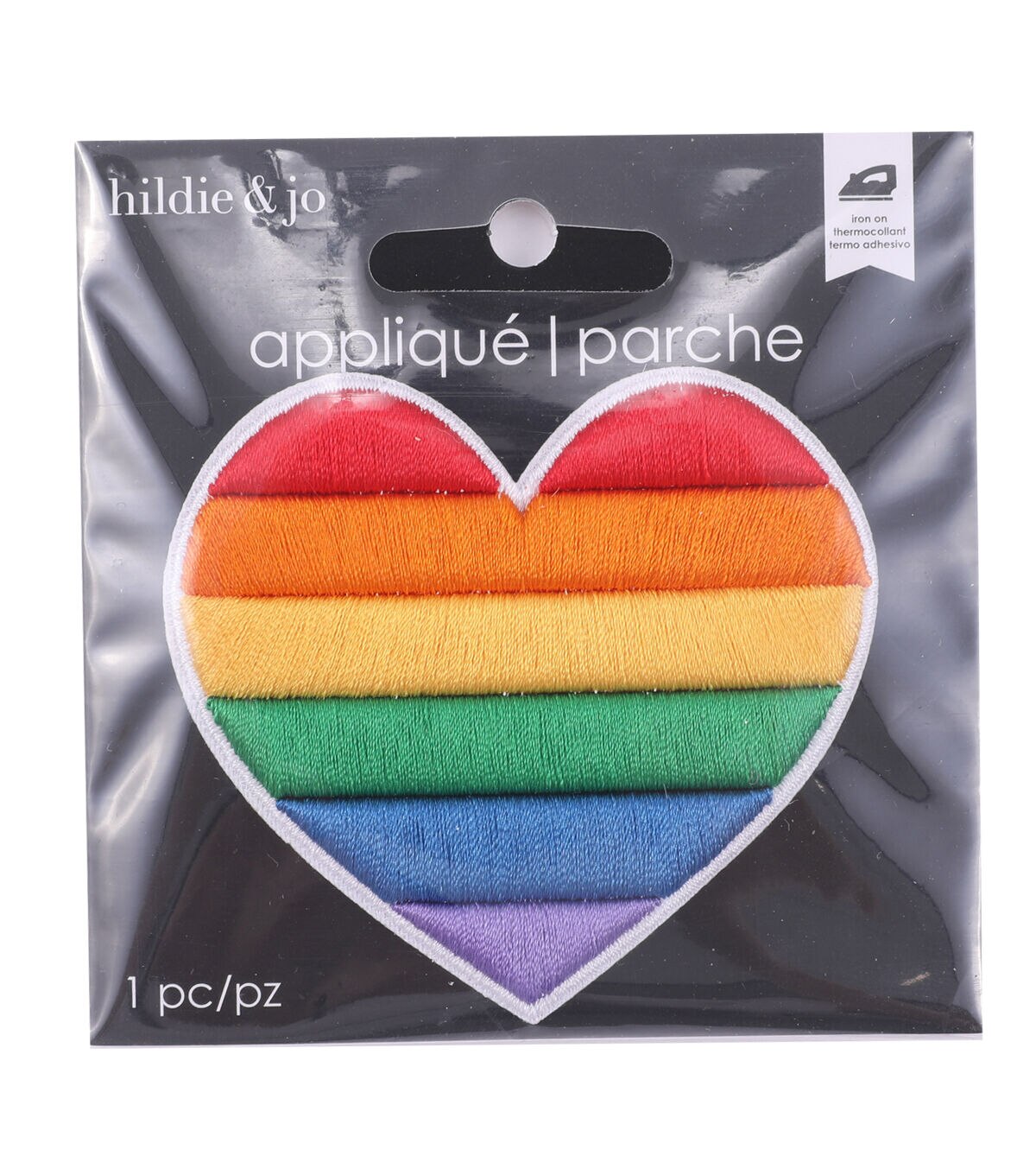 2.5 Rainbow Heart Applique by hildie & jo