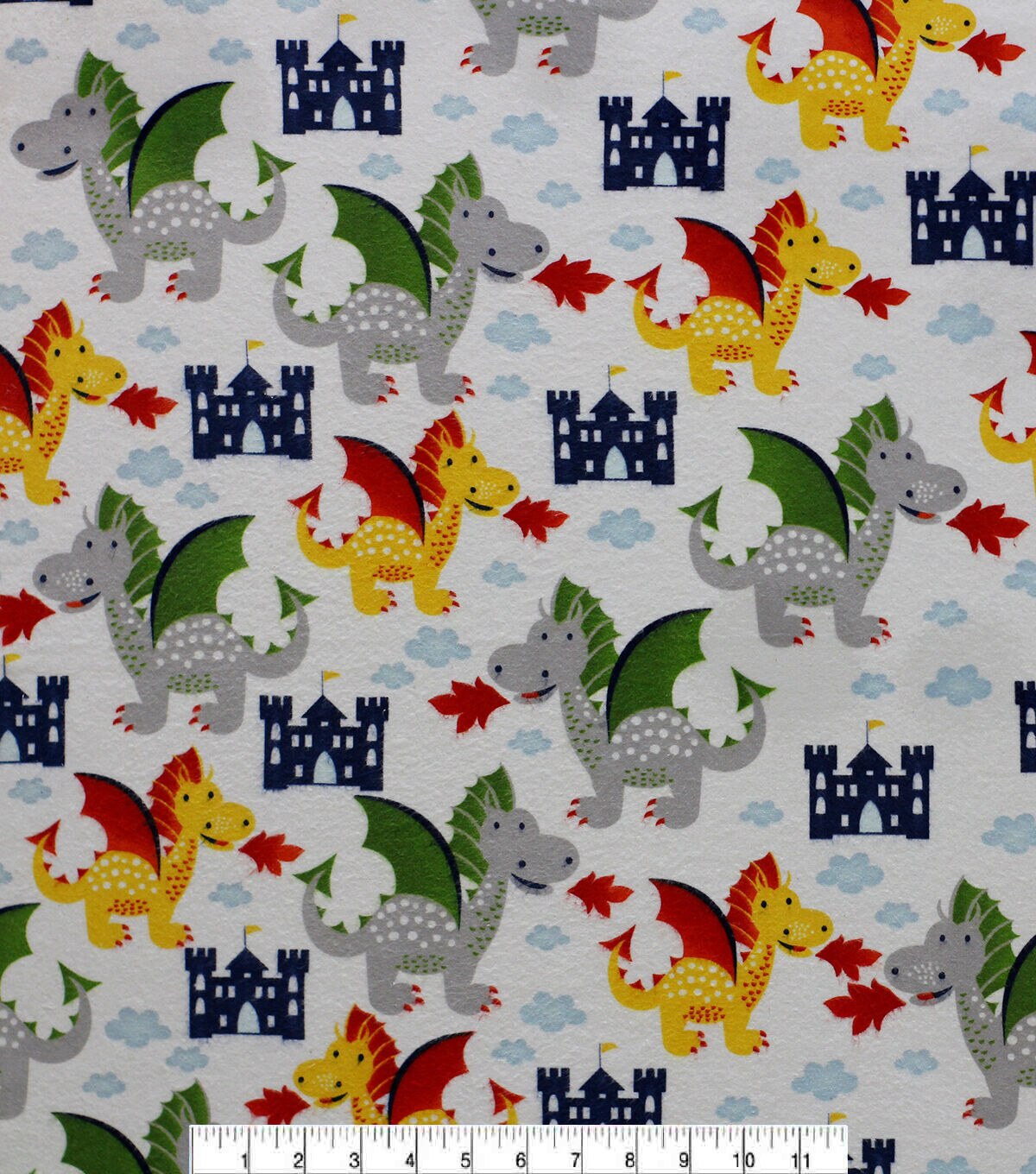 Dragons And Castles Super Snuggle Flannel Fabric