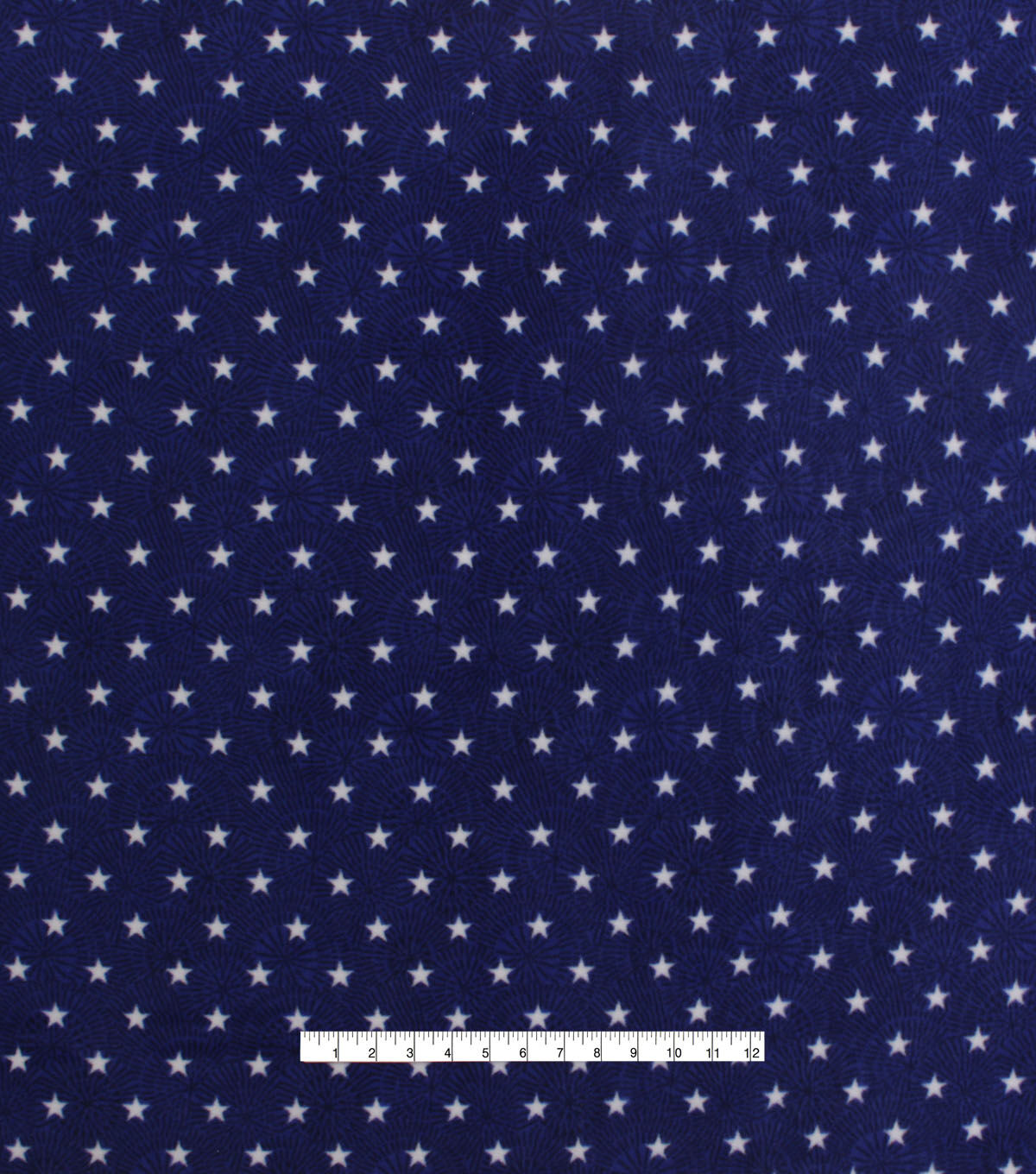 Stars on Blue Circles Anti Pill Fleece Fabric