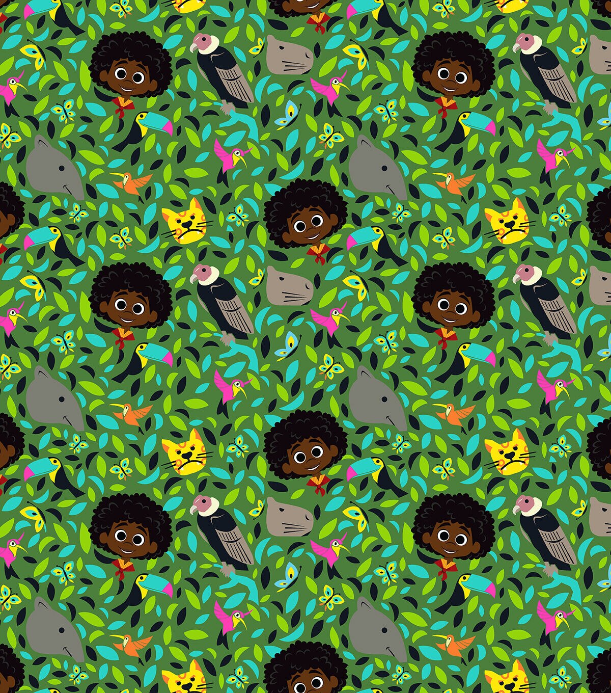 Disney Encanto Antonio Animals Cotton Fabric