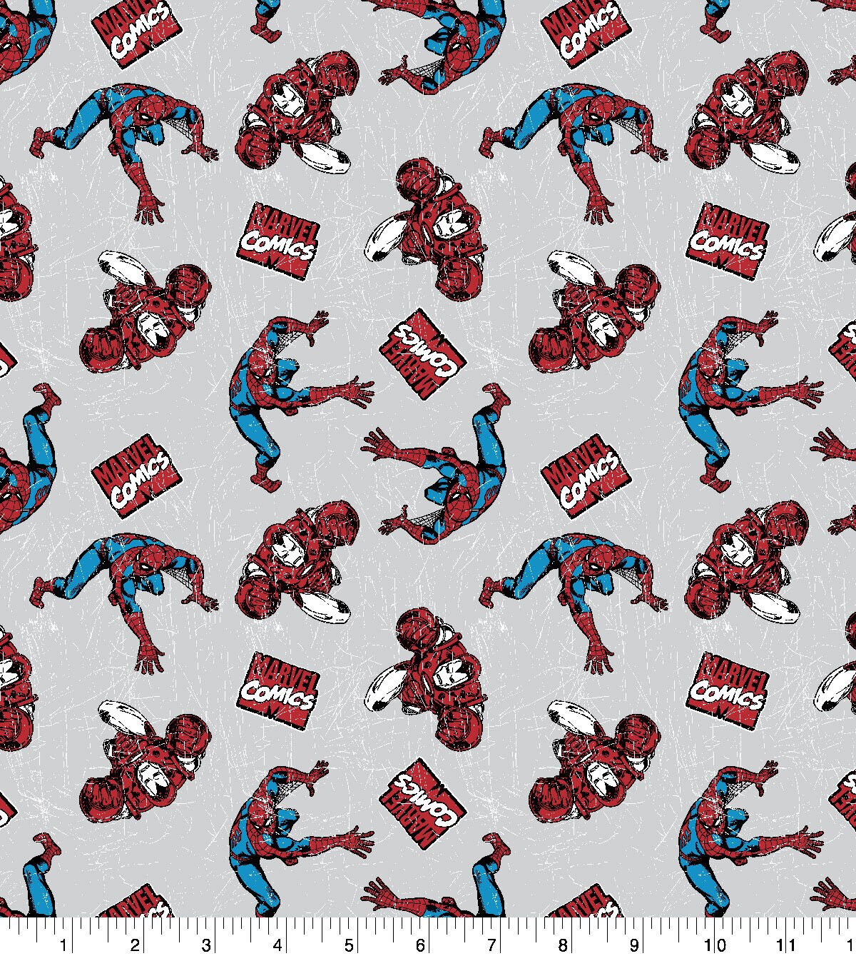 Marvel Spiderman Ironman Flannel Fabric