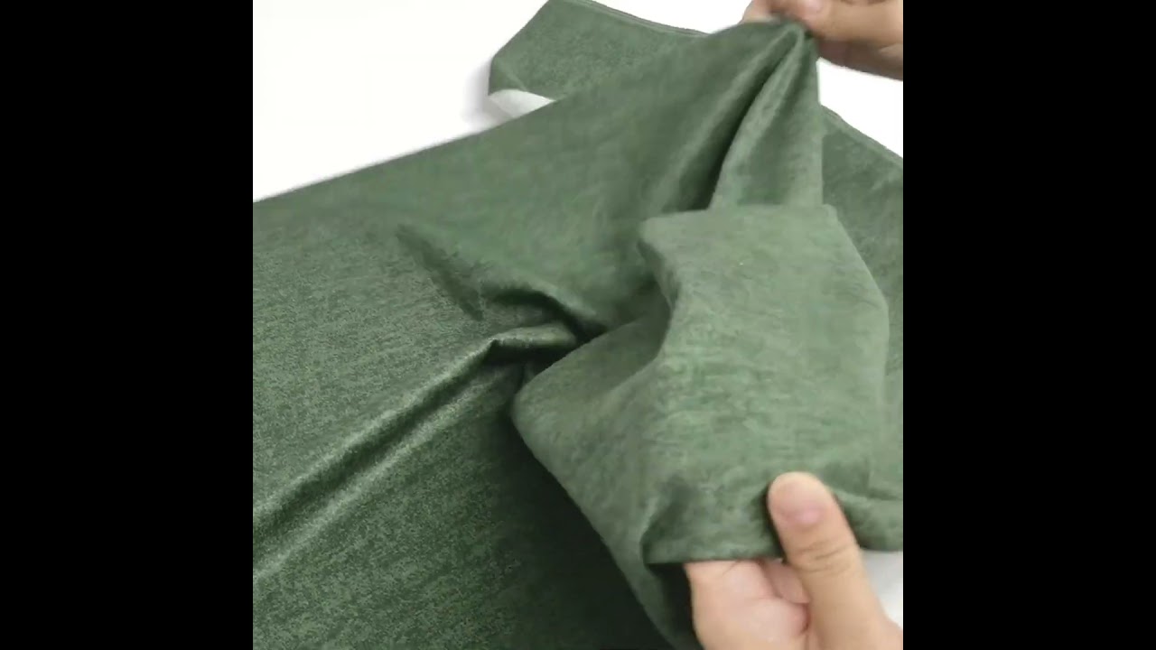 Green Heathered Luxe Flannel Fabric