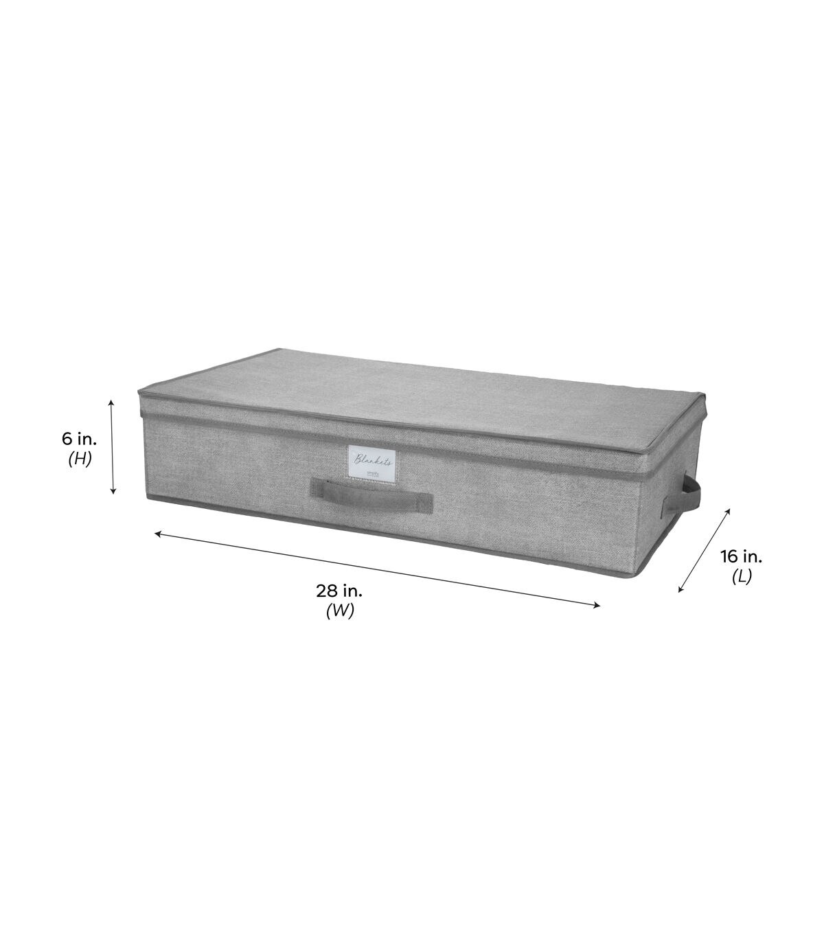 Simplify 28 x 16 Heather Gray Under the Bed Storage Box