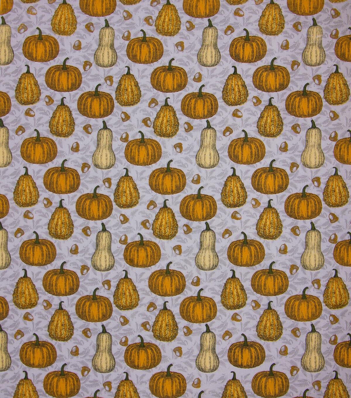Pumpkins & Gourds Sketch Harvest Cotton Fabric