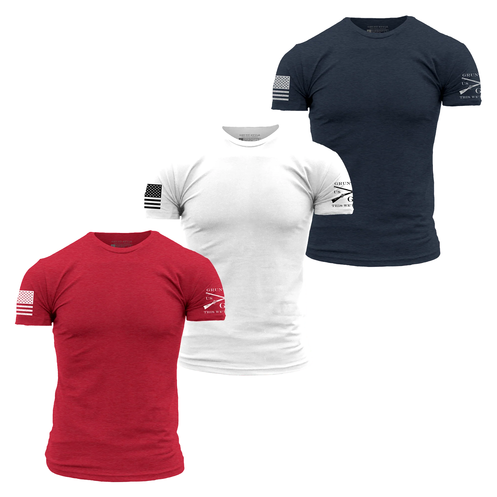 Standard Issue Core Basic T-Shirts - Patriot Pack - 3 Pack