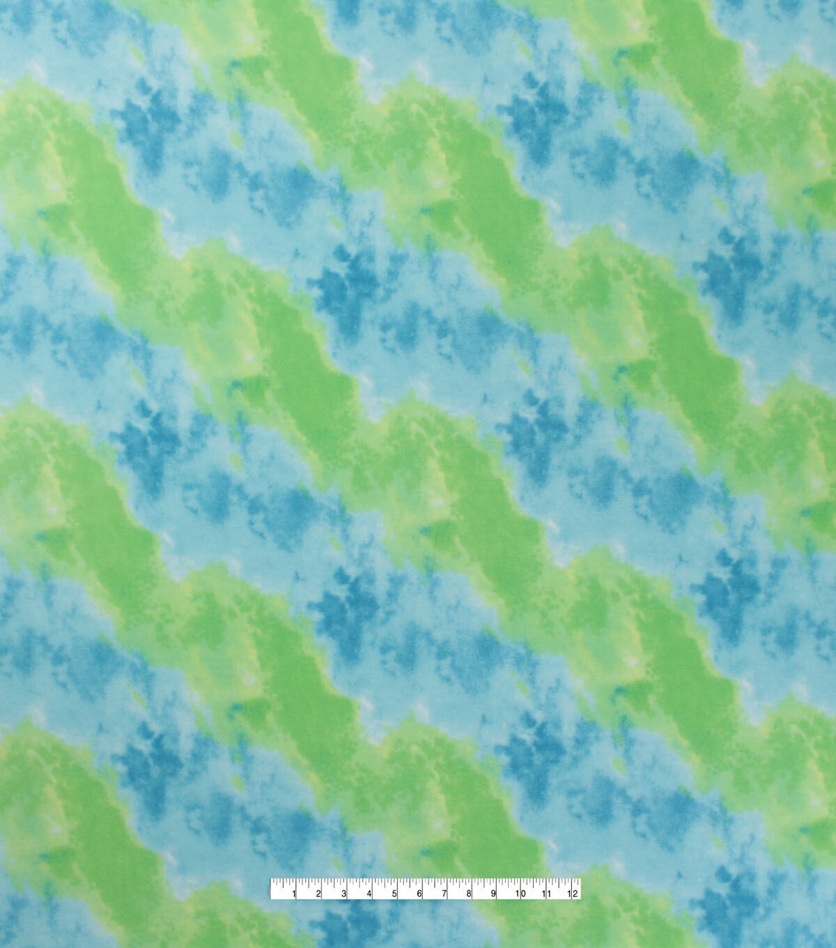 Green & Blue Ocean Tie Dye Anti Pill Fleece Fabric