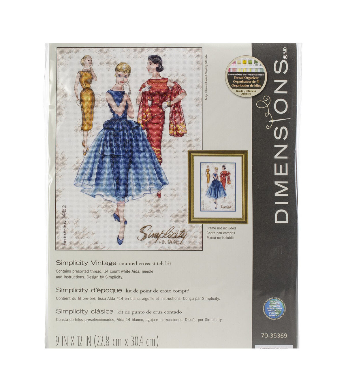 Dimensions 9 x 12 Simplicity Vintage Counted Cross Stitch Kit