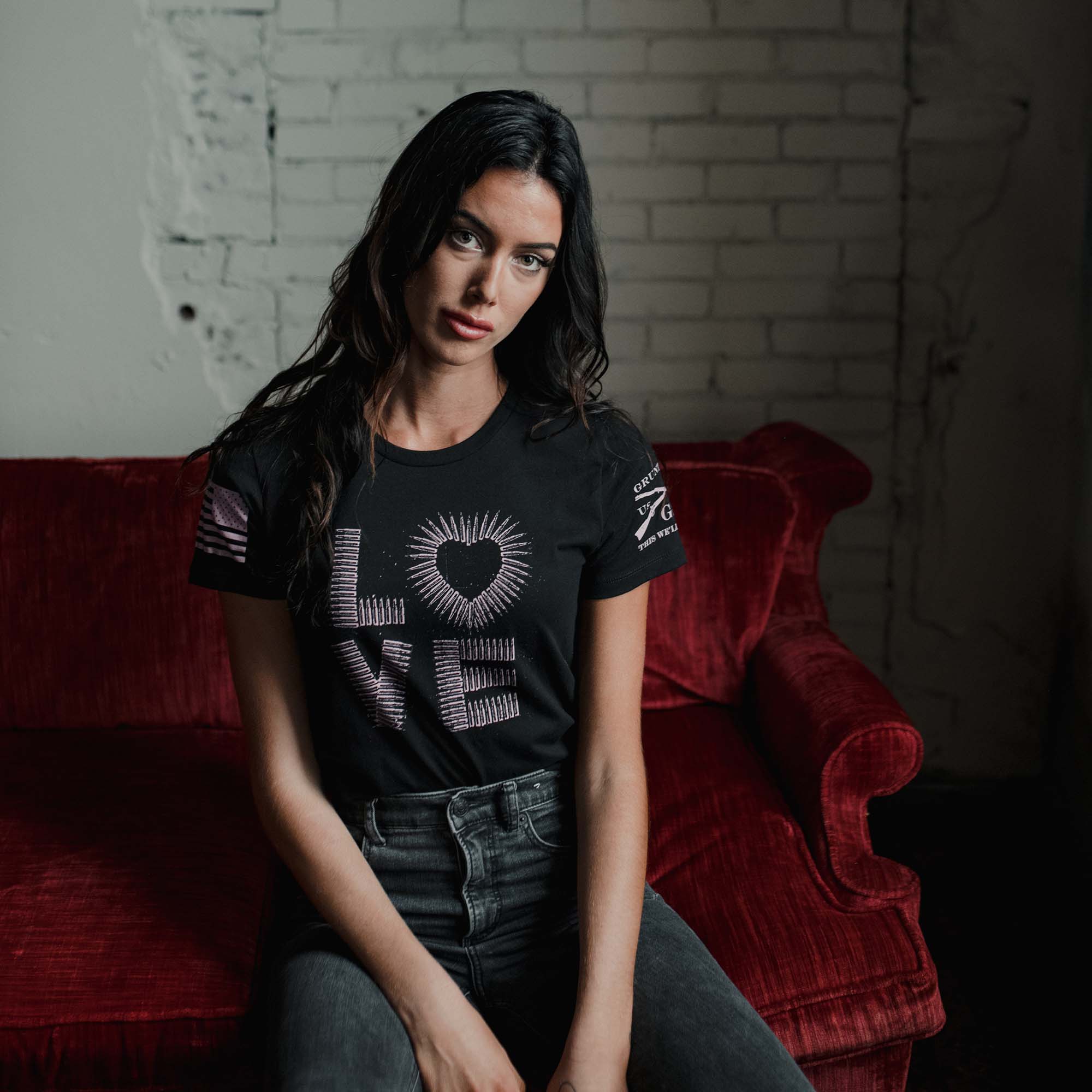 Women's Love Ammo Slim Fit T-Shirt - Black