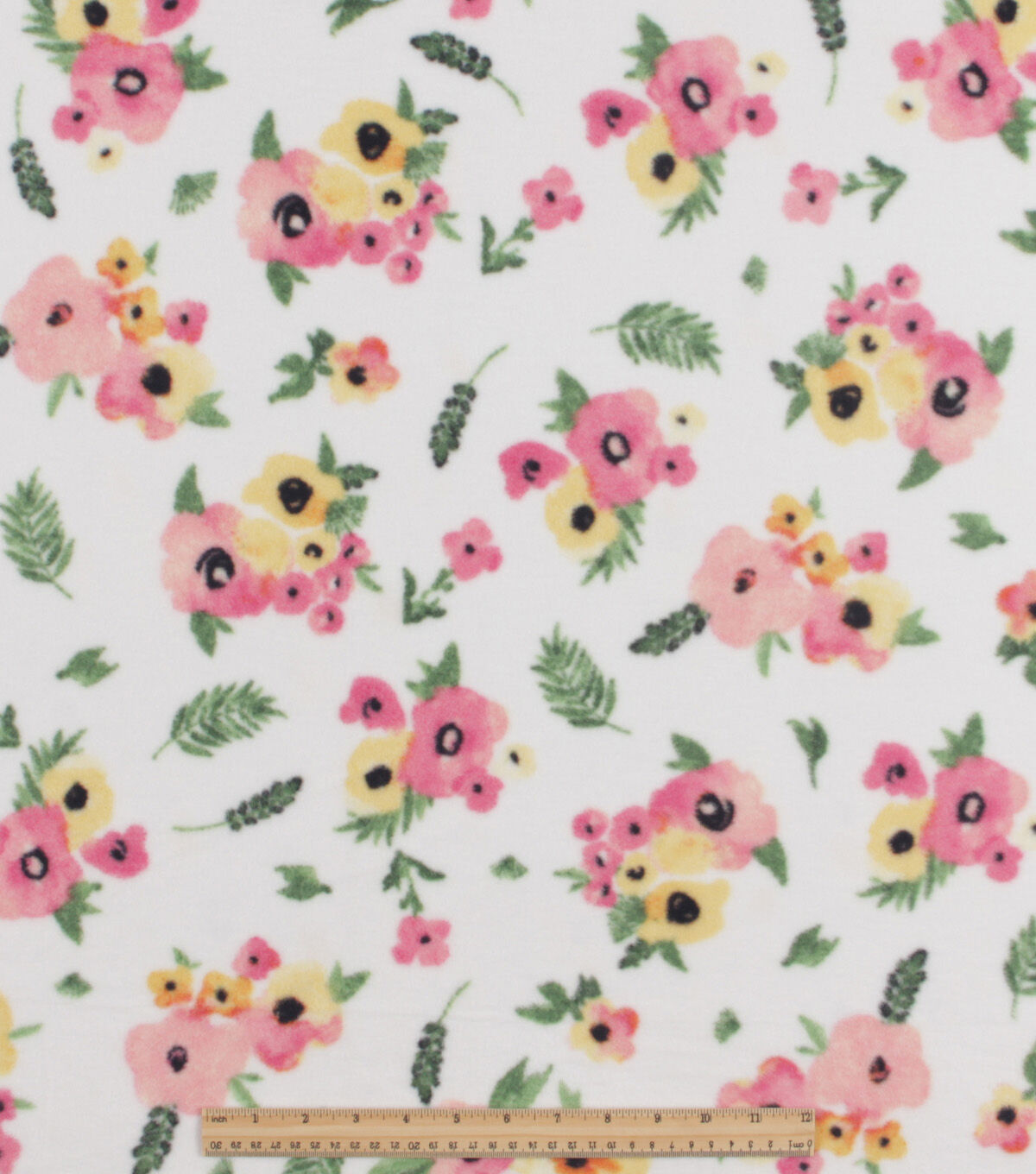 Spring Floral Anti Pill Fleece Fabric