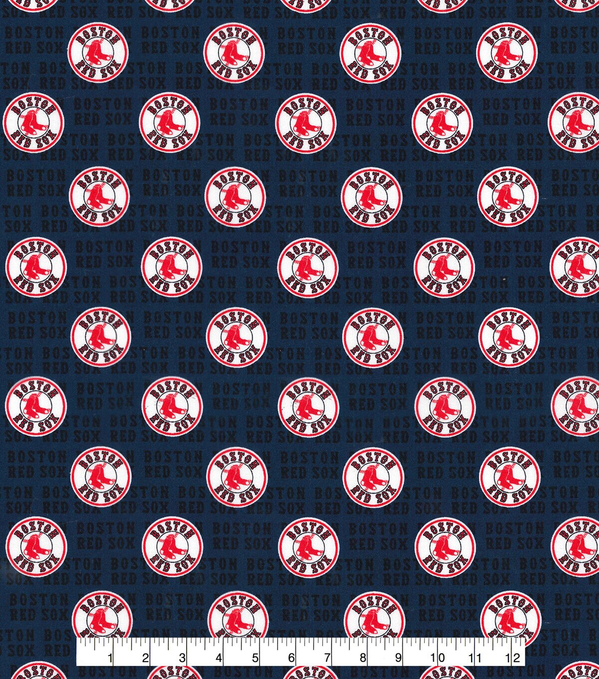 Fabric Traditions Boston Red Sox Cotton Fabric Mini Print