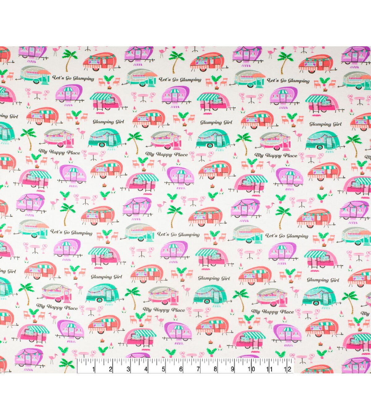 Glamping Girl Super Snuggle Flannel Fabric