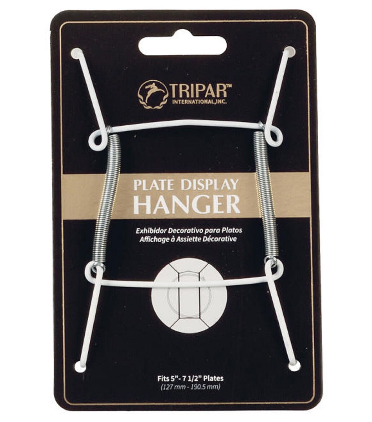 TRIPAR White Vinyl Plate Display Hanger
