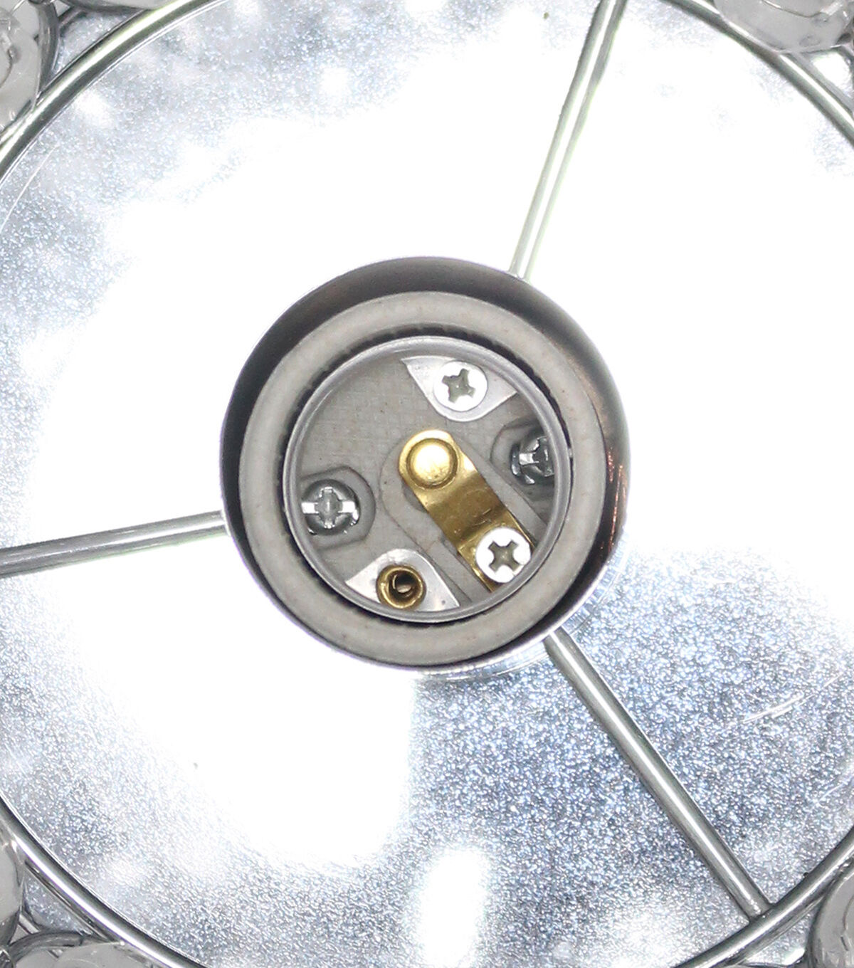 All The Rages Crystal Nightstand Cylindrical Uplight Table Lamp, Chrome