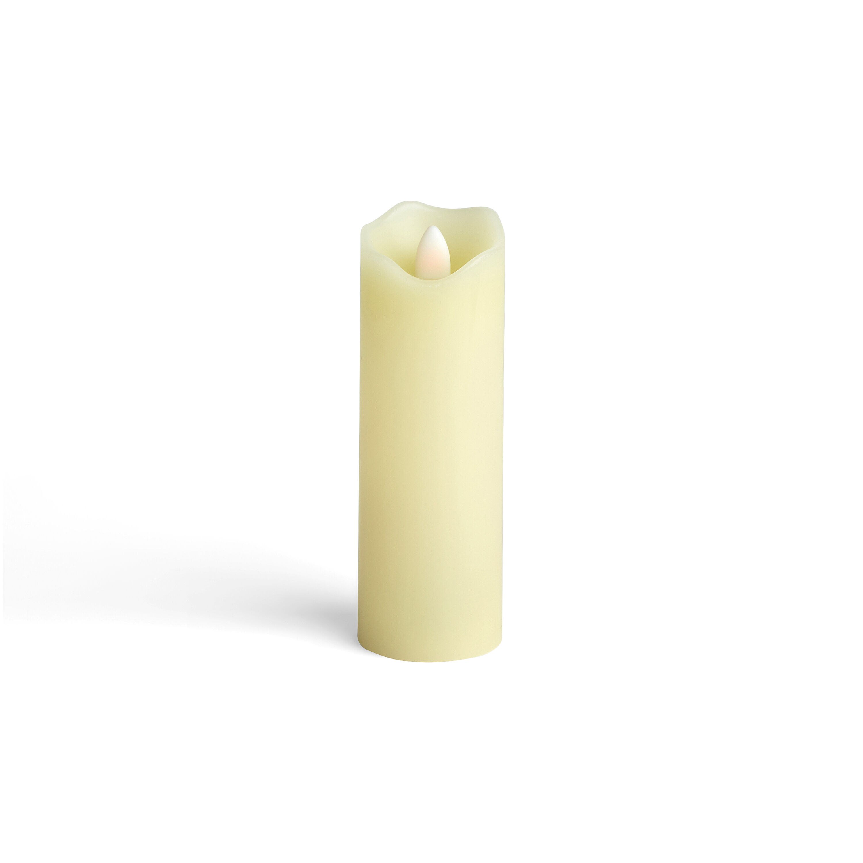 2 x 6 LED Ivory Wave Edge Pillar Candle by Hudson 43