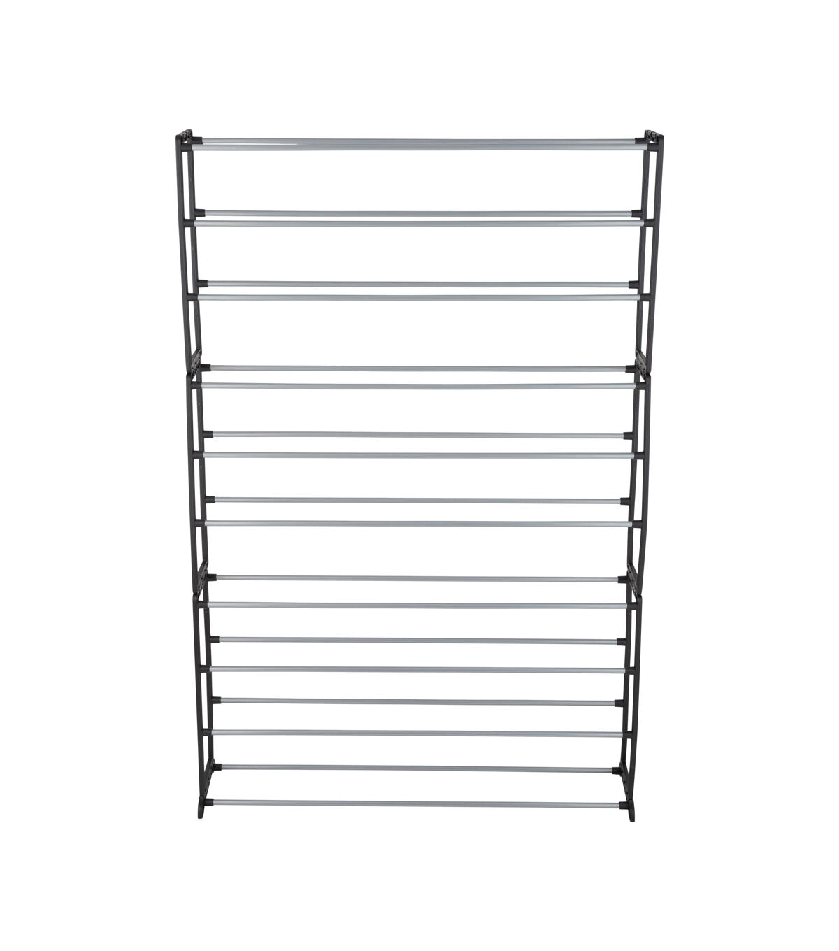 Simplify 24 Black 50 Pair Shoe Rack
