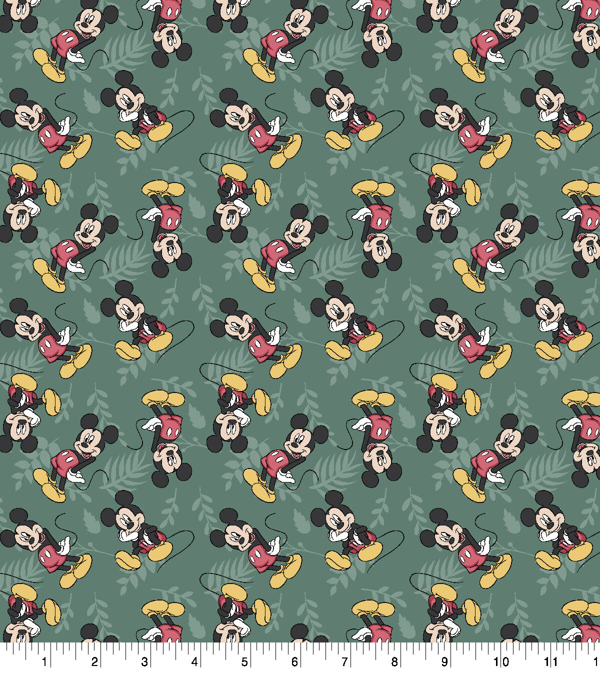 Disney Flannel Fabric Mickey Mouse Loves Fall